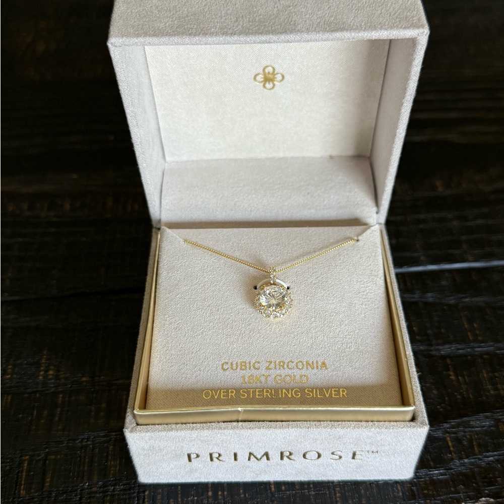 NIB Primrose Gold Cubic Zirconia Necklace